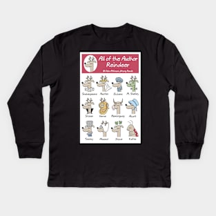 All of the Author Reindeer Kids Long Sleeve T-Shirt